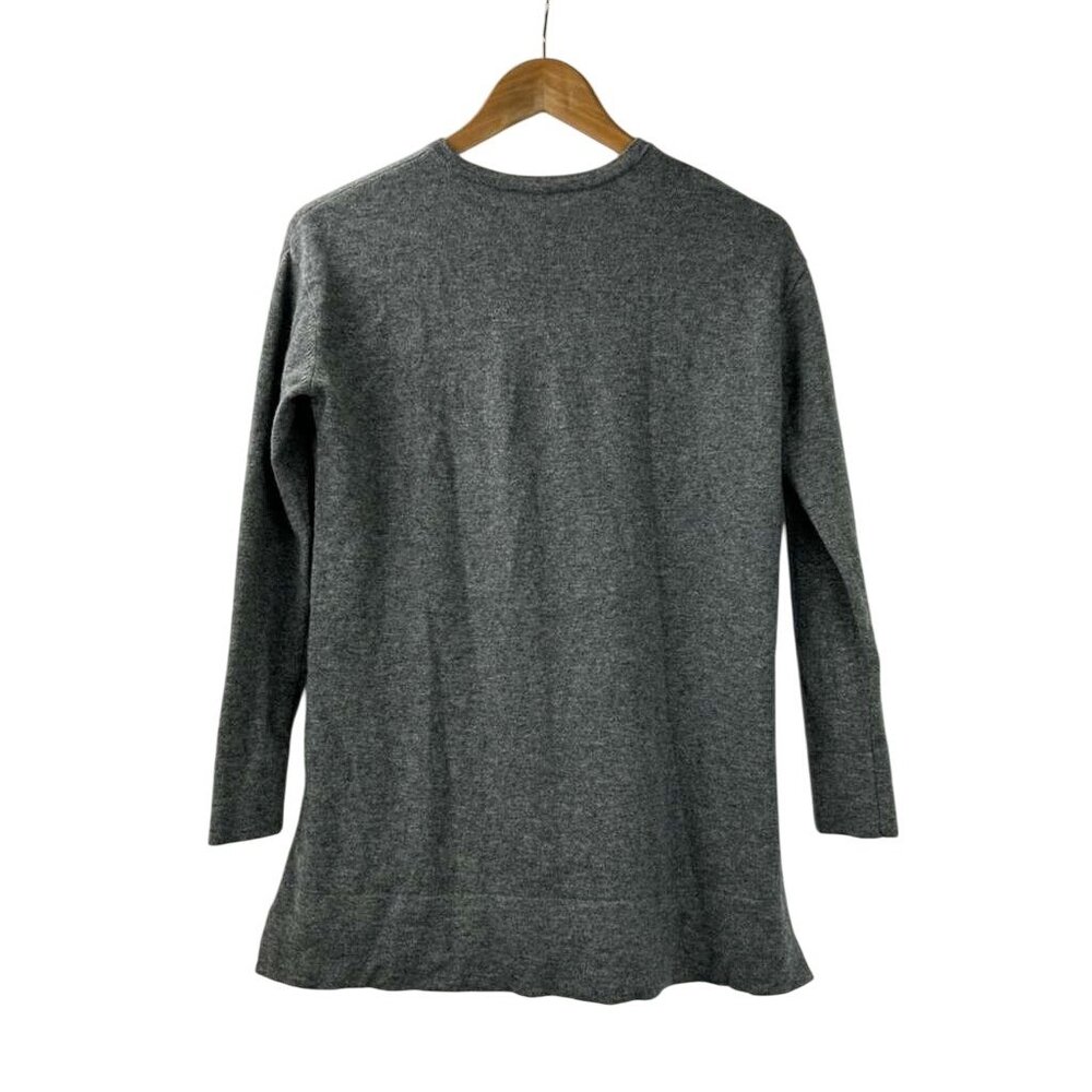 J. Jill Women's Size XS Petite Gray Long Sleeve Sweater 100% Cashmere Crew Neck - Picture 2 of 15